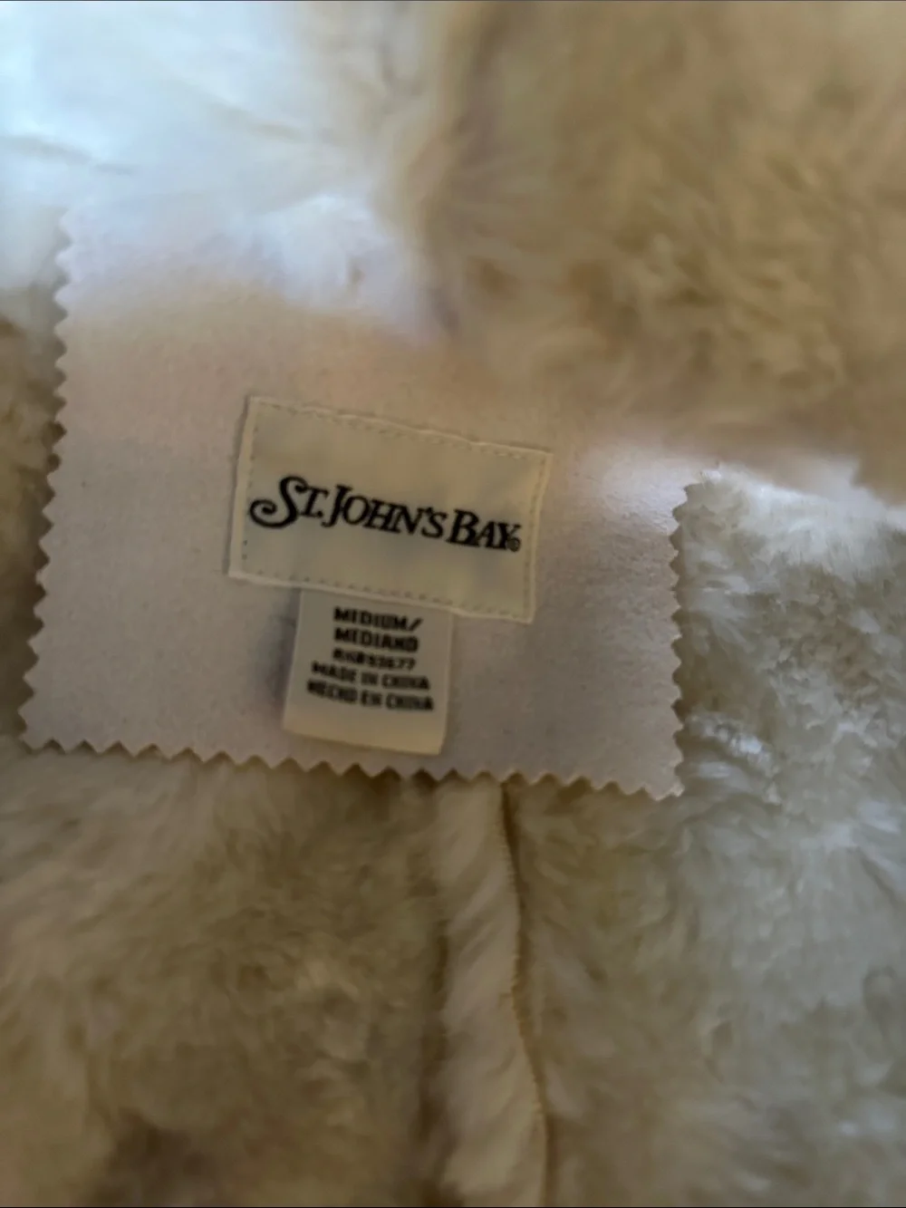 St. John's Bay Cream Faux Fur Kids Coat